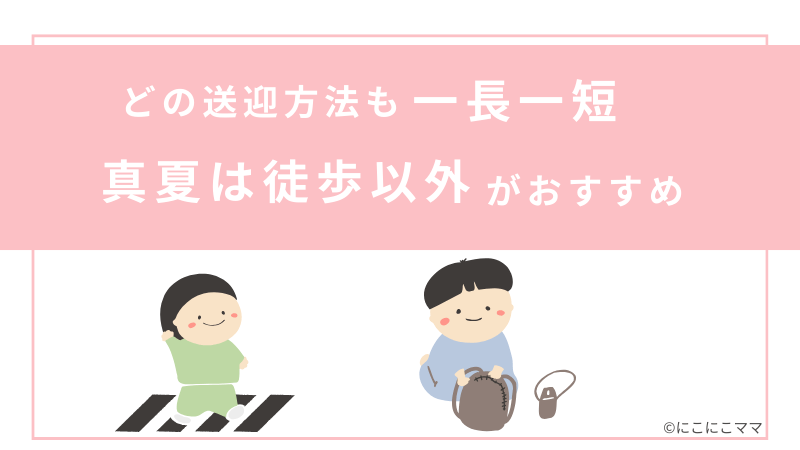 まとめ見出し画像。歩いている子どもと、リュックを準備している子どものイラスト付き。